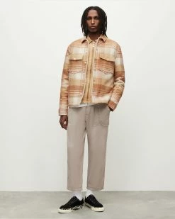 Discount ❤️ Sacco Checked 👚 Shirt Jacket ECRU/CAMEL 🎁 -Coats & Jackets Sales MJ115Y 8292 4