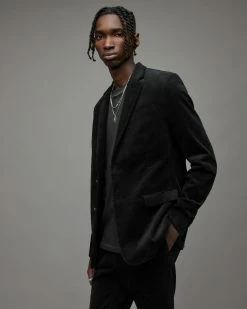 Coupon 🌟 Kiels Corduroy Blazer Black ✔️ -Coats & Jackets Sales MJ117X 5 4