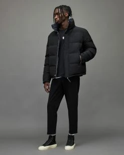 Promo 😉 Novern Reversible Puffer Jacket BLACK/COMMAND BLUE 👏 -Coats & Jackets Sales MJ120X 7944 6