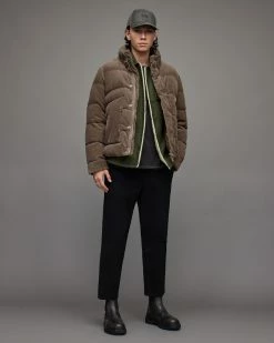 New 🛒 Hogan Corduroy Quilted Jacket Mink Brown 🌟