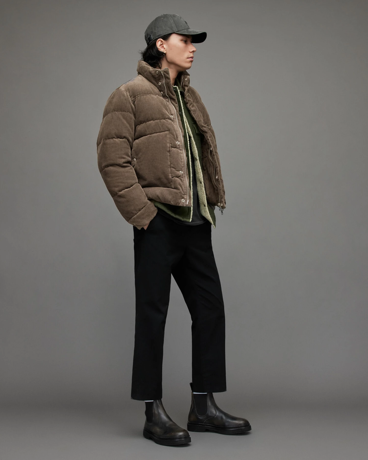 New 🛒 Hogan Corduroy Quilted Jacket Mink Brown 🌟 4 New 🛒 Hogan Corduroy Quilted Jacket Mink Brown 🌟 - Image 4