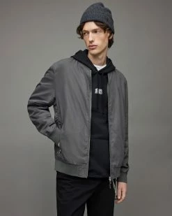 Best Pirce 🥰 Bassett Ramskull Bomber Jacket Dark Grey ❤️