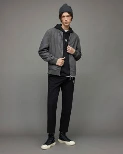 Best Pirce 🥰 Bassett Ramskull Bomber Jacket Dark Grey ❤️ -Coats & Jackets Sales MJ125X 584 4