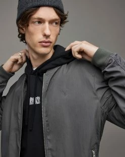 Best Pirce 🥰 Bassett Ramskull Bomber Jacket Dark Grey ❤️ -Coats & Jackets Sales MJ125X 584 5