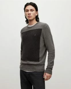 Budget 🥰 Lobke Knitted Crew Jumper Charcoal Marl ✨