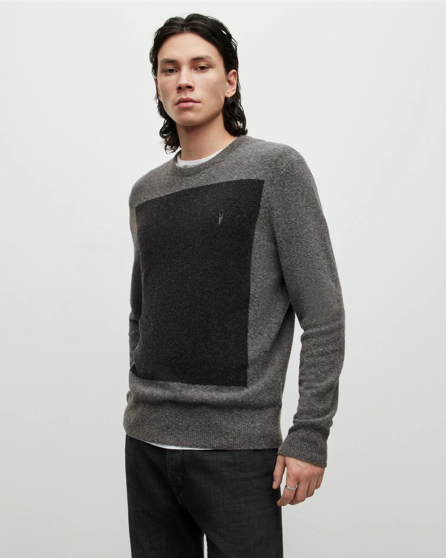 Budget 🥰 Lobke Knitted Crew Jumper Charcoal Marl ✨ 1 Budget 🥰 Lobke Knitted Crew Jumper Charcoal Marl ✨