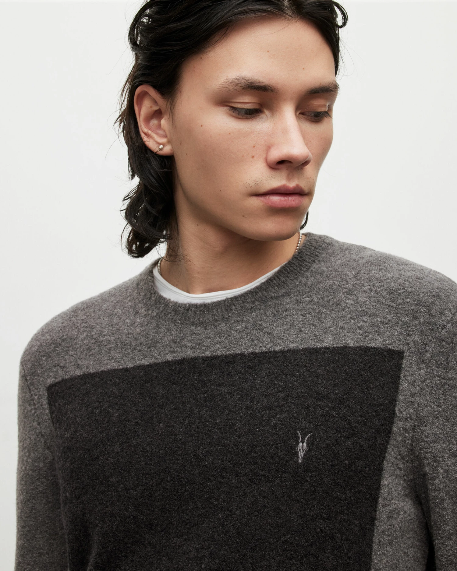 Budget 🥰 Lobke Knitted Crew Jumper Charcoal Marl ✨ 2 Budget 🥰 Lobke Knitted Crew Jumper Charcoal Marl ✨ - Image 2