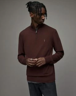 Cheapest 💯 Kilburn Zip Funnel Sweatshirt Beaujolais Red 😀