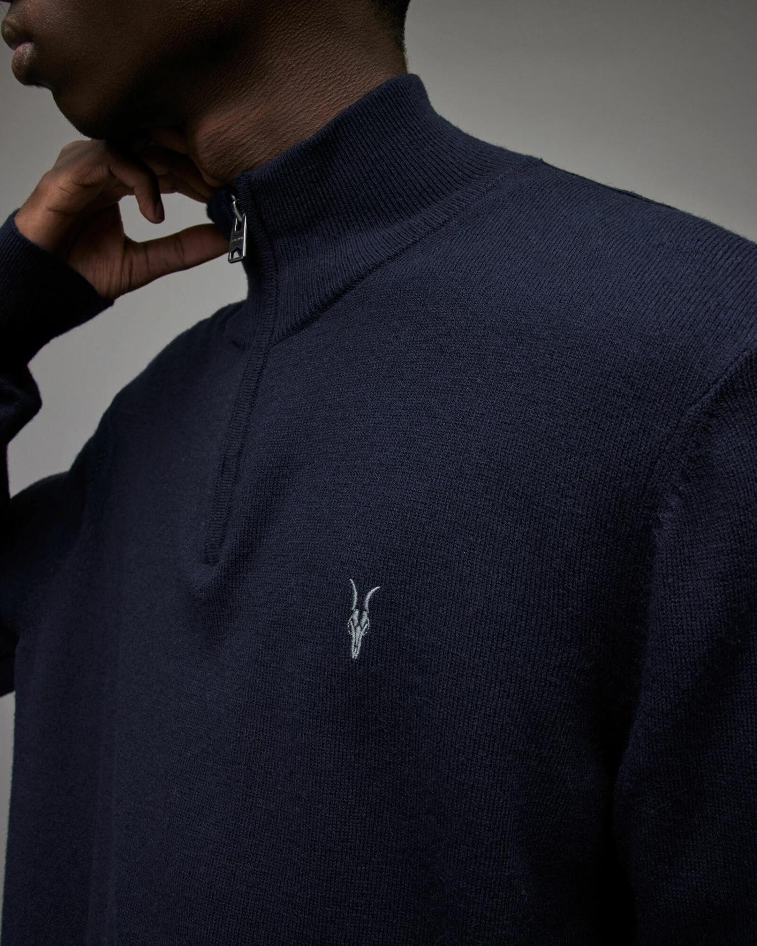 Flash Sale 🎁 Kilburn Zip Funnel Sweatshirt Deep Blue 🎁 2 Flash Sale 🎁 Kilburn Zip Funnel Sweatshirt Deep Blue 🎁 - Image 2