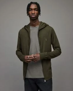 Outlet ⌛ Mode Merino Zip Hoodie Park Green 🥰