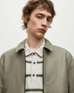 Flash Sale ⌛ Toni Leather Jacket Soft Green 🔔 -Coats & Jackets Sales ML008Y 6845 5