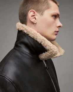 Deals 🌟 Hamel Shearling Jacket Black 🔔 -Coats & Jackets Sales ML014X 5 6