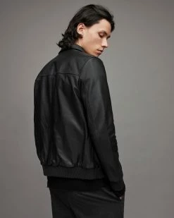 Cheap 🧨 Hart Leather Aviator Jacket Black 🎁 -Coats & Jackets Sales ML015X 5 6