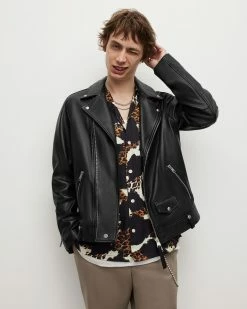 Coupon ⌛ Milo Leather Biker Jacket Black ⌛