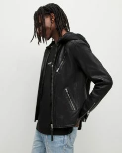 Budget 🛒 Harwood Leather Biker Jacket Black ✨ -Coats & Jackets Sales ML035R 5 5