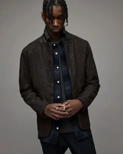 Best Pirce 👍 Survey Leather Blazer Anthracite Grey ⌛ -Coats & Jackets Sales ML051D 3988 5