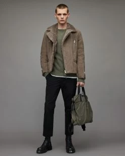 Buy 🎁 Dylan Shearling Biker Jacket Inox Grey ⌛ -Coats & Jackets Sales ML056X 7103 3