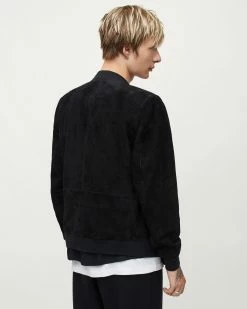 Best deal 🥰 Ronan Suede Bomber Jacket Black ✔️ -Coats & Jackets Sales ML075U 5 5