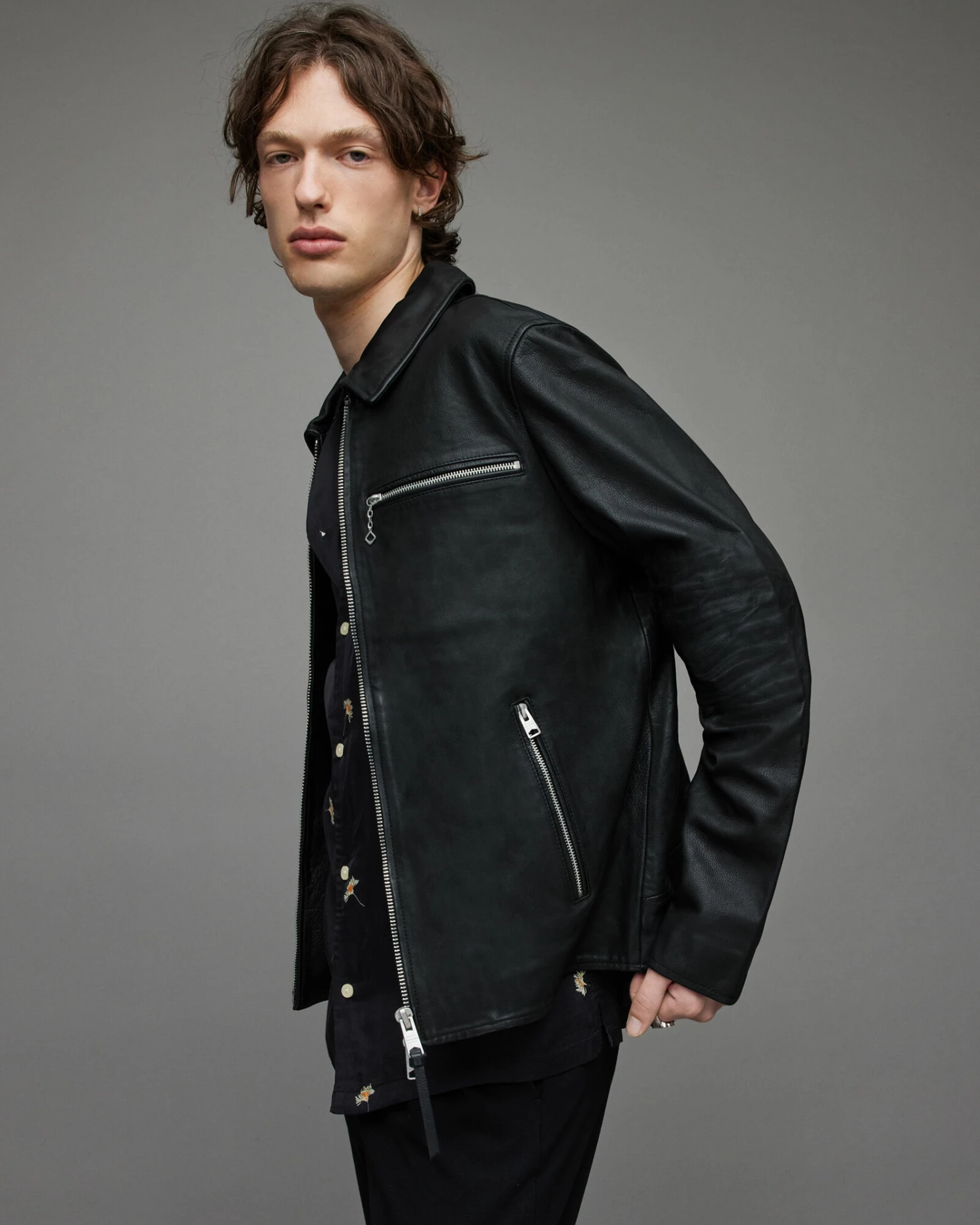 Discount ๐ Brett Leather Jacket Black ๐ 5 Discount ๐ Brett Leather Jacket Black ๐ - Image 5