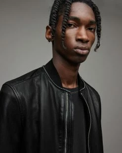 Top 10 ⭐ Morris Leather Bomber Jacket Black 🌟 -Coats & Jackets Sales ML080X 5 5