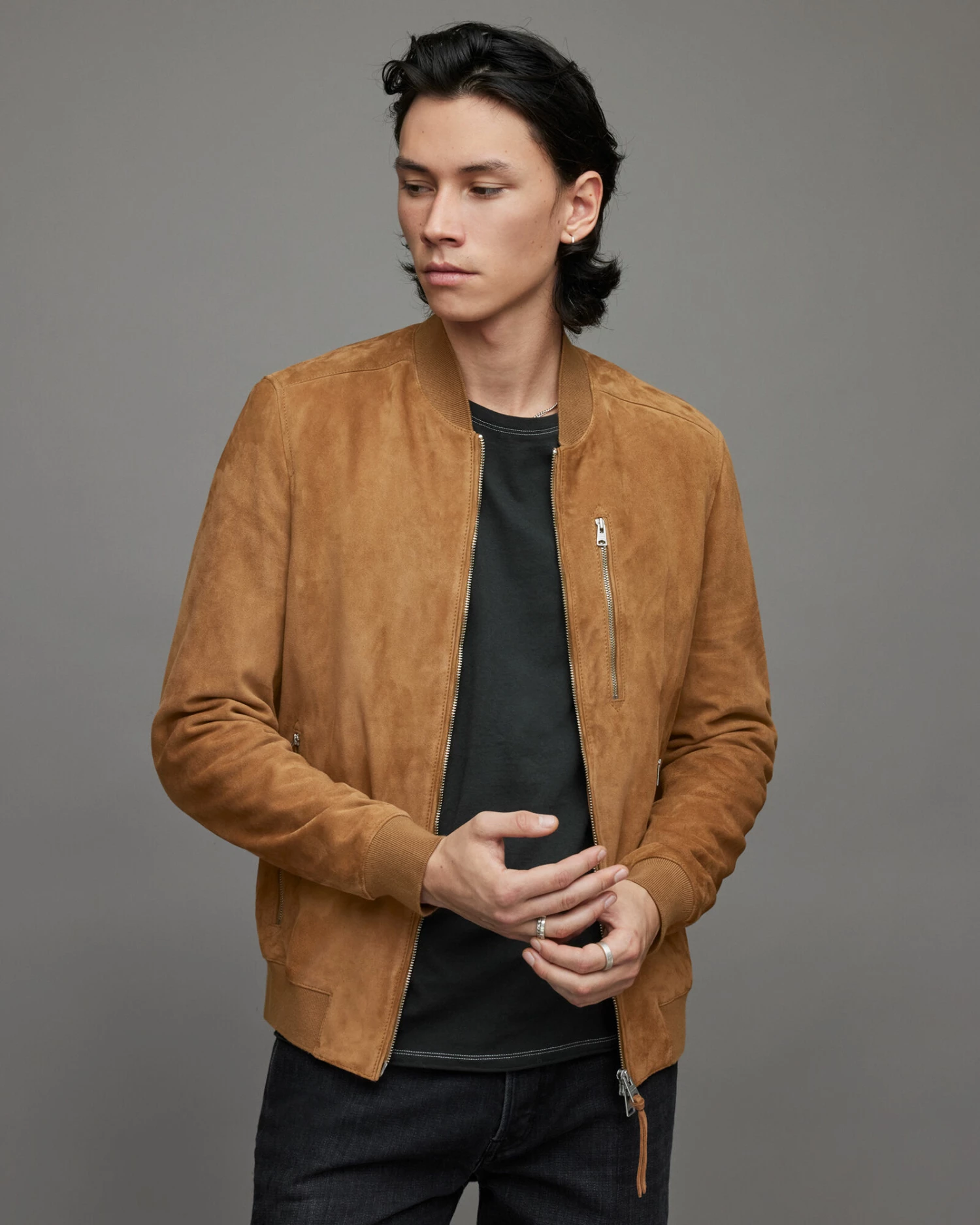 Best deal 🥰 Kemble Suede Bomber Jacket Honey Brown 😉 1 Best deal 🥰 Kemble Suede Bomber Jacket Honey Brown 😉