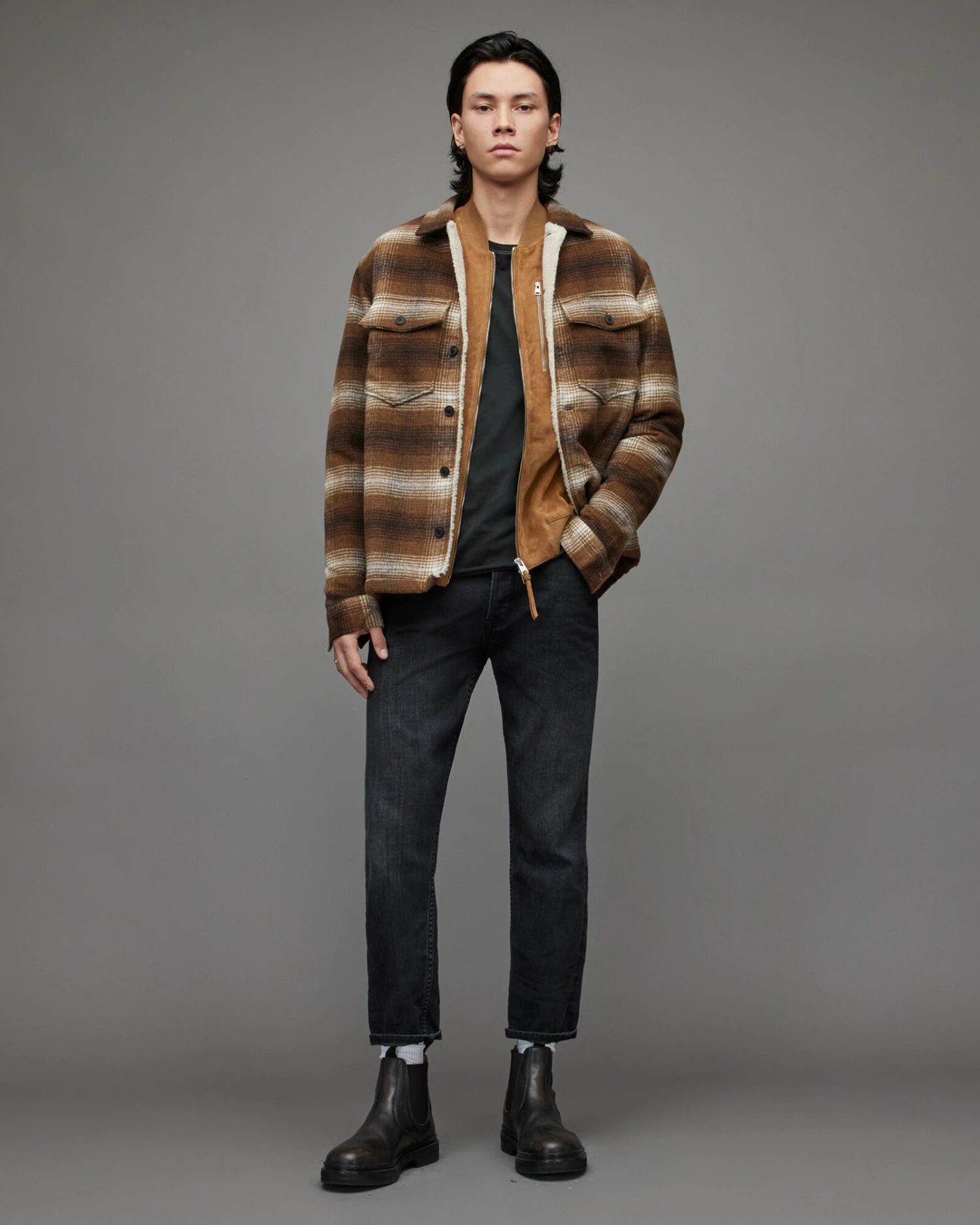 Best deal 🥰 Kemble Suede Bomber Jacket Honey Brown 😉 3 Best deal 🥰 Kemble Suede Bomber Jacket Honey Brown 😉 - Image 3