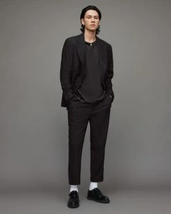 New 🎁 Blues Cropped Pinstriped Trousers Pinstripe Black Brown 🥰