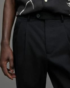 Flash Sale 👍 Tallis Cropped Slim Trousers Black 🤩 -Coats & Jackets Sales MM062V 5 3