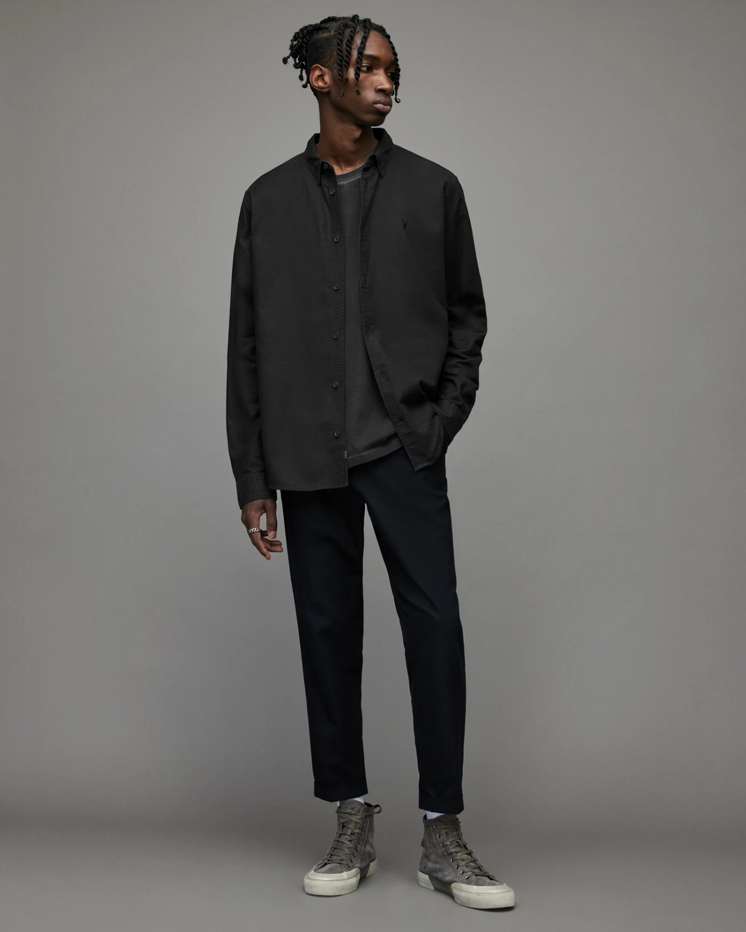 Promo 😉 Hermosa Ramskull Relaxed 👚 Shirt Black ✔️ 3 Promo 😉 Hermosa Ramskull Relaxed 👚 Shirt Black ✔️ - Image 3