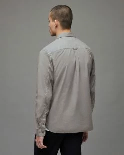 Discount 🧨 Hawthorne Ramskull Stretch 👕 Shirt Stereo Grey 🎉 -Coats & Jackets Sales MS205X 8064 4